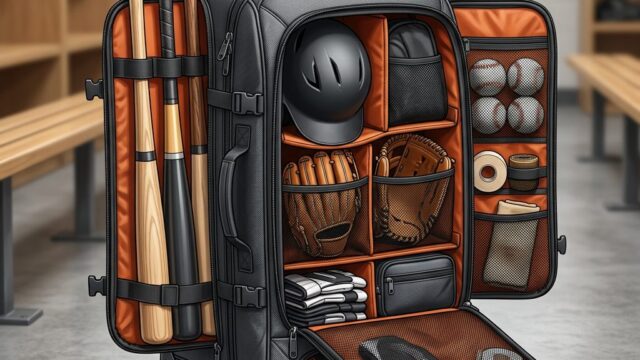Best baseball bag wheeled roller organized equipment storage