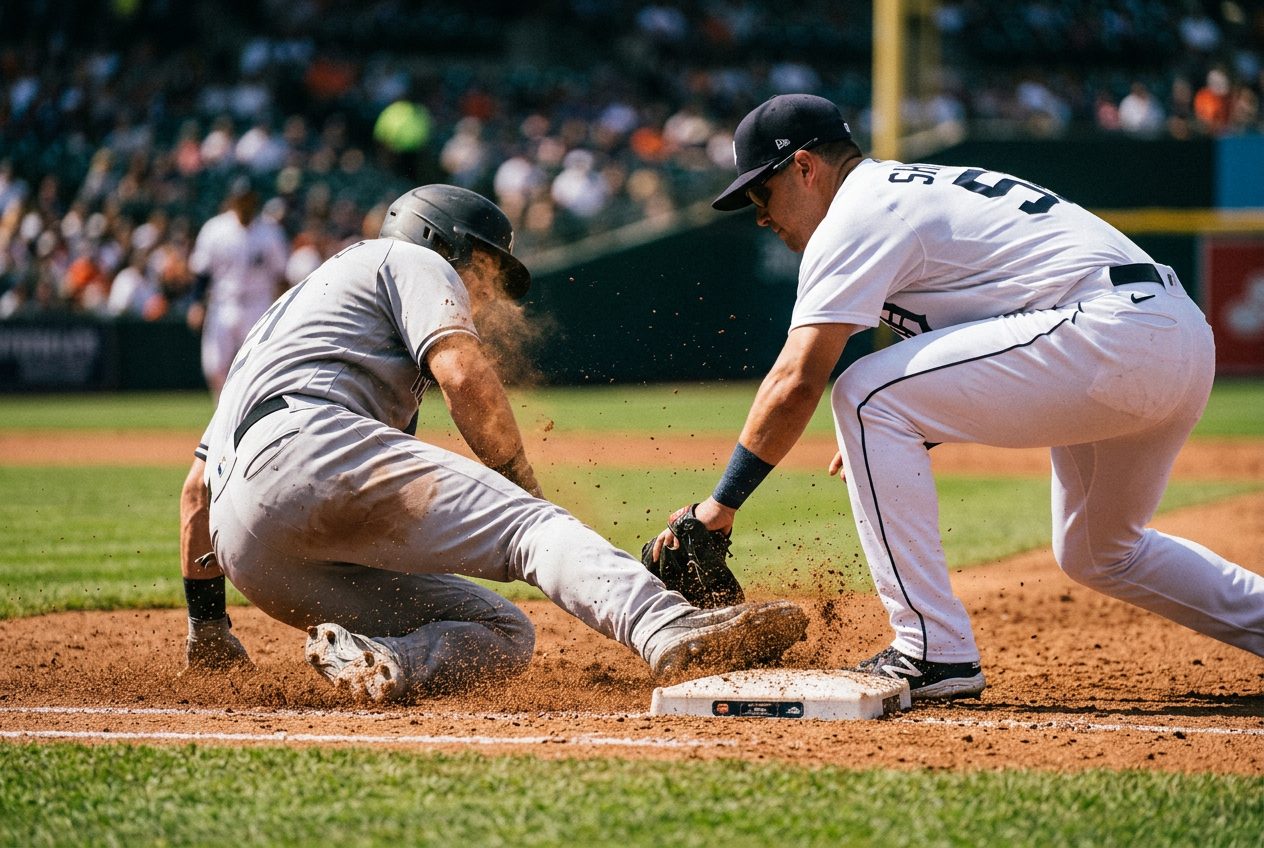 How to steal a base in baseball — baserunner sprinting to second base